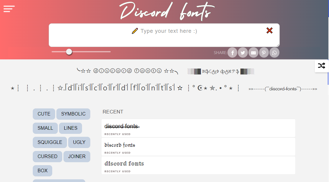 ᐈ Discord Font (𝒞𝑜𝓅𝓎 𝒶𝓃𝒹 𝒫𝒶𝓈𝓉𝑒) ✓ 64+ Free Discord Fonts